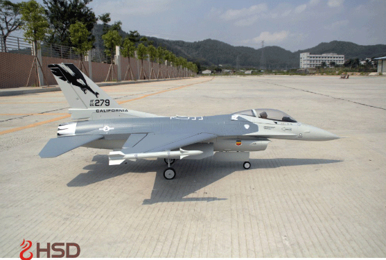 HSD F-16 Gray sideview