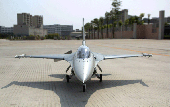 HSD F-16 Gray front view